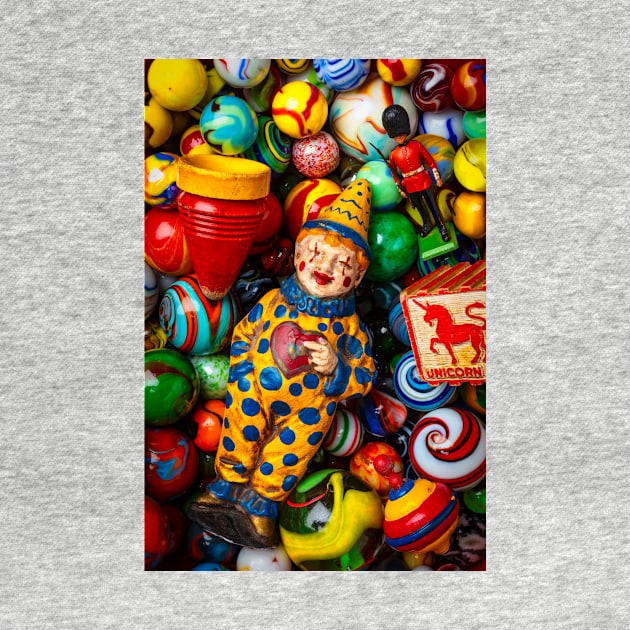 Clown Toy With Top And Marbles by photogarry